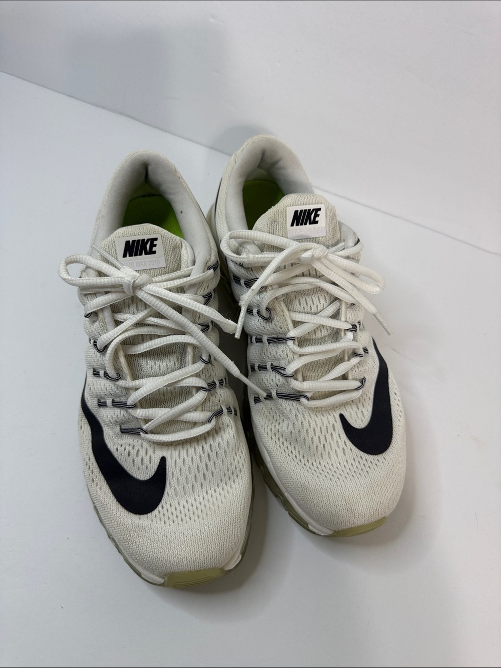 Nike Women's White Black Olive Air Max Style Running Sneakers - Picture 6 of 9